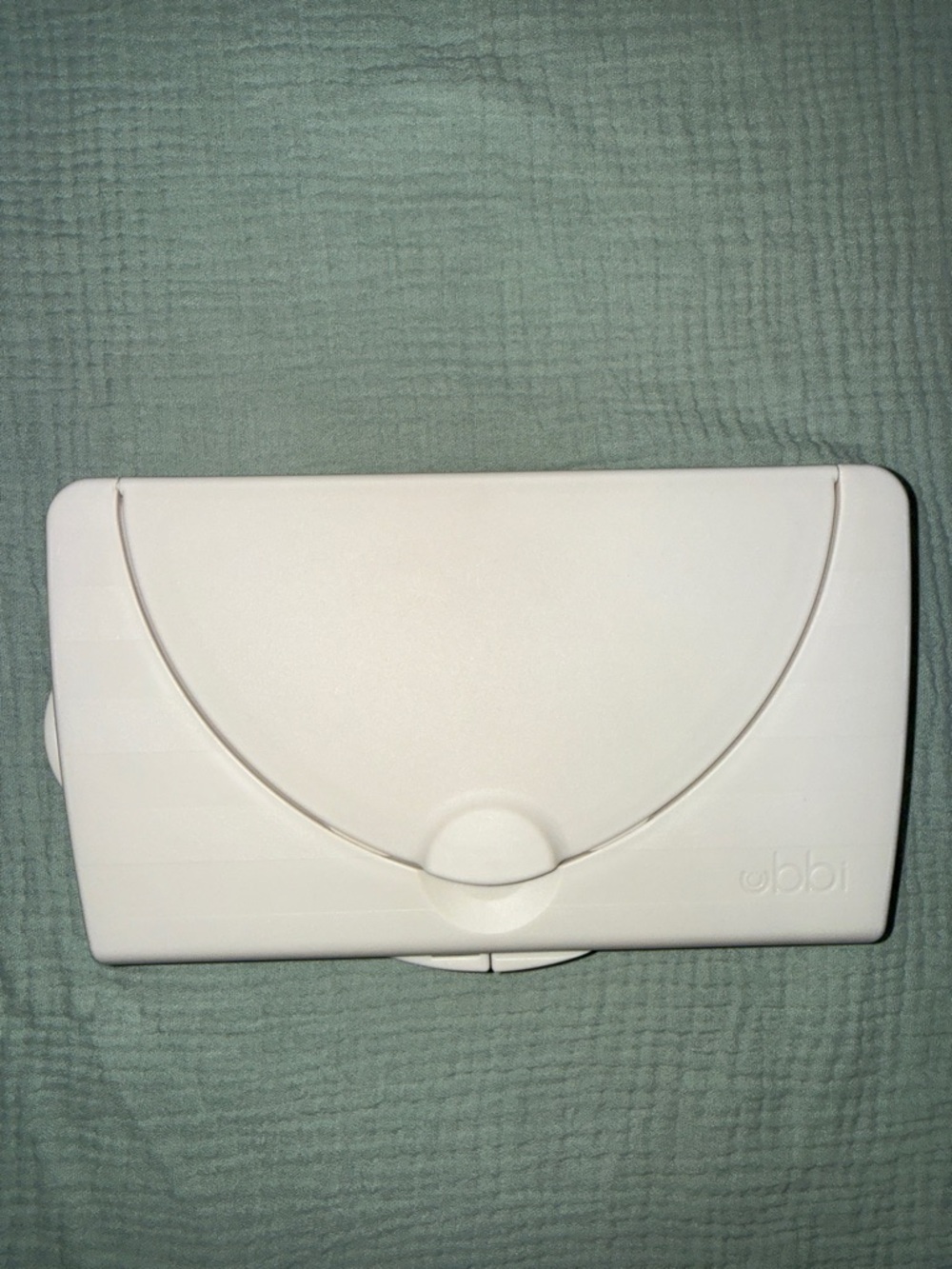 Ubbi White Portable Wipes Case - Slim Travel Baby Bag Accessory